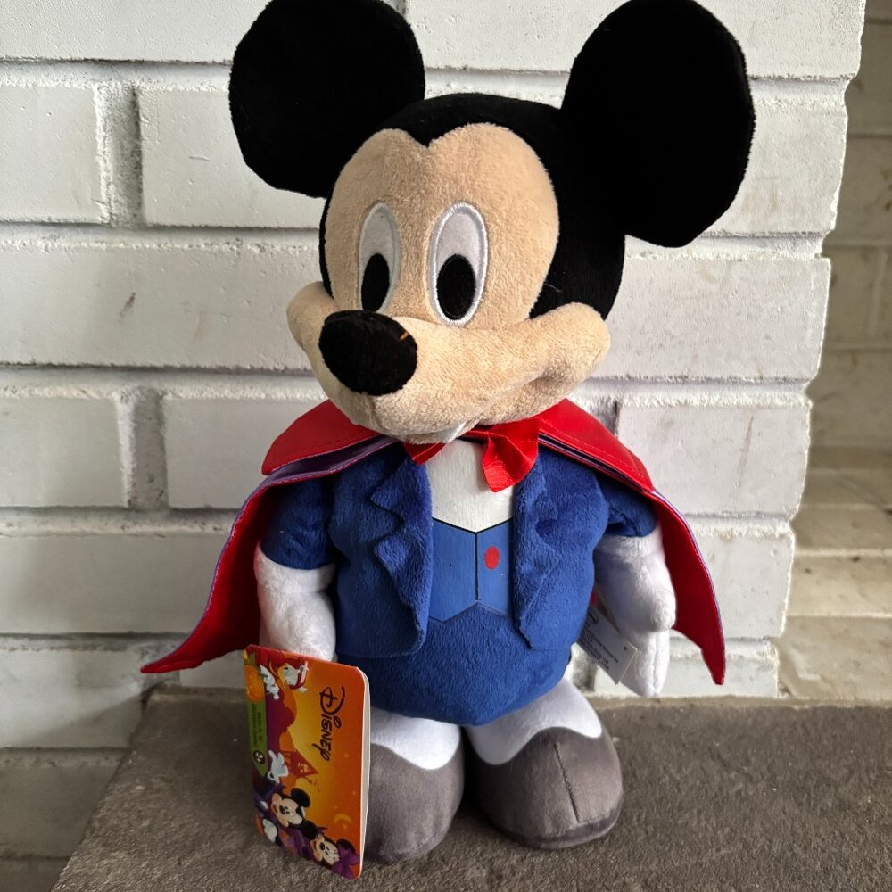 Disney 13" Mickey Mouse Skeleton Halloween Plush Dancing & Singing UNTESTED